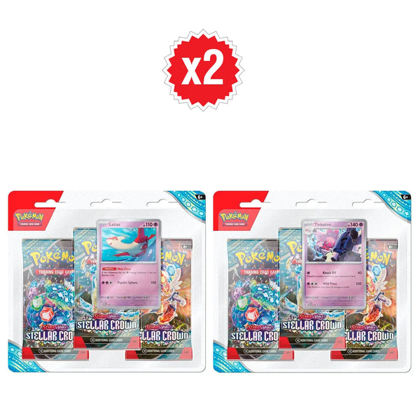 Pokémon TCG - Stellar Crown 3 Pack Blister