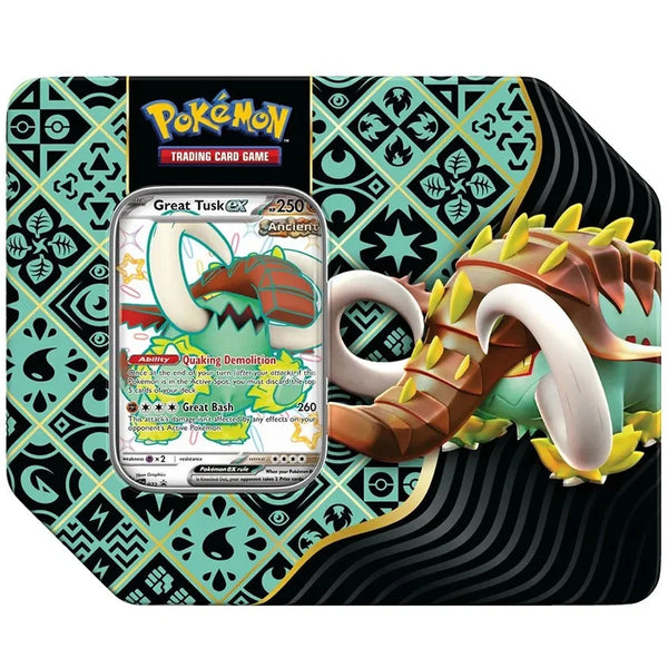 Pokémon TCG - Paldean Fates Great Tusk EX USA Tin