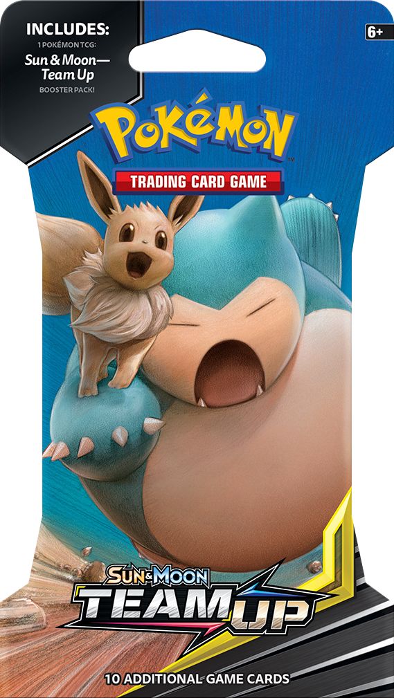 Pokémon TCG - Team Up Sleeved Booster Pack Eevee & Snorlax - Pokéreus